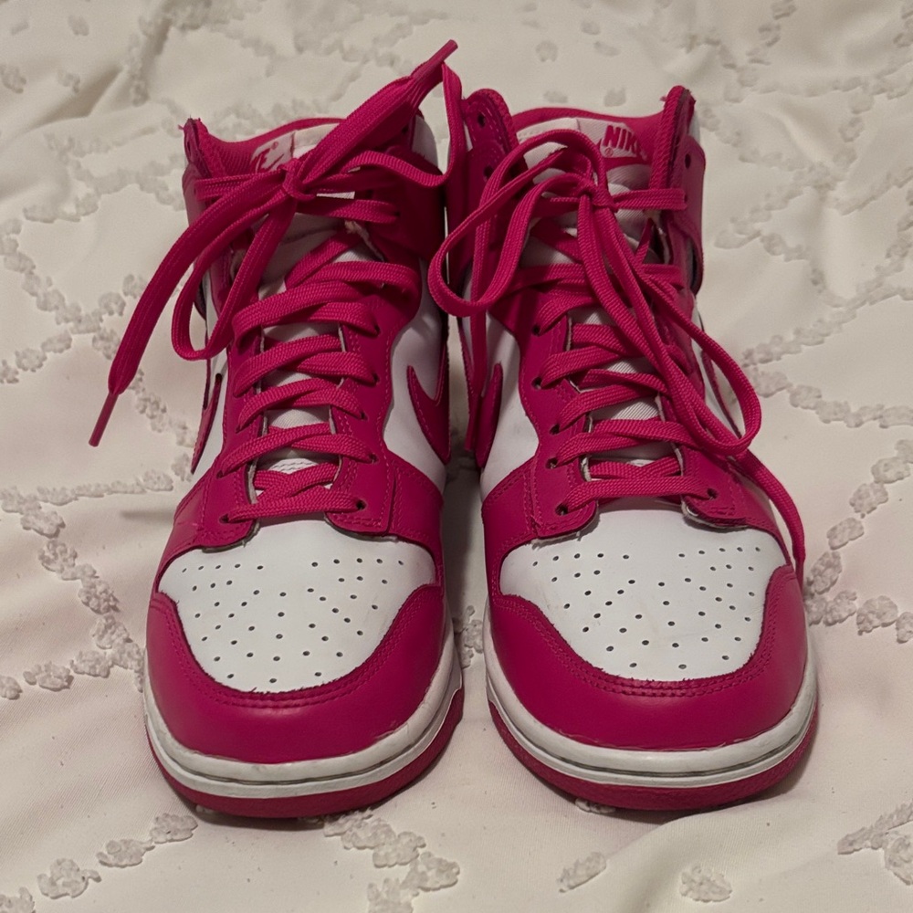 Nike Women's Hot Pink Hightop Dunks